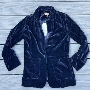 Kachel x Anthropologie Blue Velvet Blazer NWT
